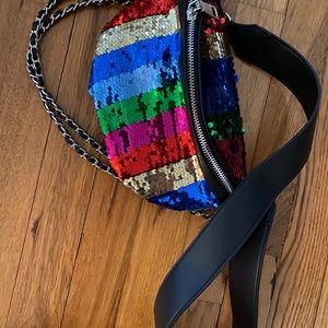 NWOT -Steve Madden Sequined Belt Bag